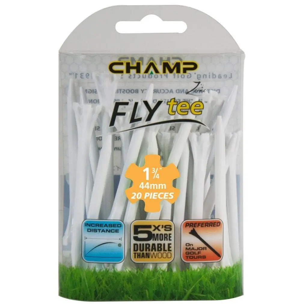 Champ Spikes Champ Zarma FLYTee 1-3/4" White Golf Tees 20 Pack 1 Champ Spikes Champ Zarma FLYTee 1-3/4" White Golf Tees 20 Pack