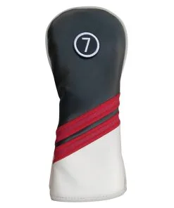 PU Leatherette Headcovers Black/Red/White -Custom Clubs shop HC 6232 HY x1