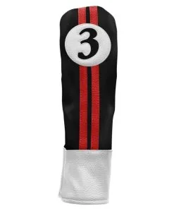 Sahara Golf Bags Sahara Retro Golf Headcovers Black/Red/White -Custom Clubs shop HC I50404A FW1
