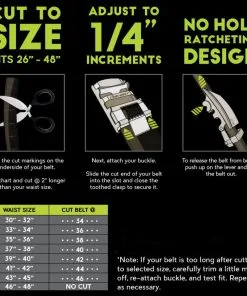 Tour Gear Golf Tour Gear Custom Fit Ratchet Belt Black With Satin Black & Silver Buckle -Custom Clubs shop PB703158 XL4 min