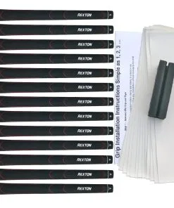 Rexton Golf Rexton Black/Red Line Velvet Standard 13 Pc Grip Kit