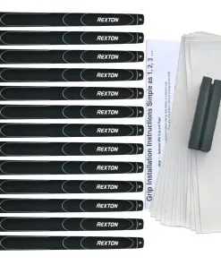 Rexton Golf Rexton Black/Gray Line Velvet Oversize 13 Pc Grip Kit