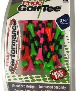 Pride Golf Tees Pride Evolution Striped Plastic 3-1/4" Golf Tees - 30 Pack