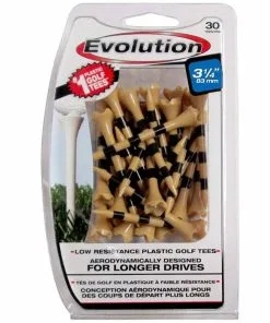 Pride Golf Tees Pride Evolution Striped Plastic 3-1/4" Golf Tees - 30 Pack -Custom Clubs shop SSEVS31430 NAT XL min 01