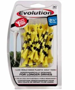 Pride Golf Tees Pride Evolution Striped Plastic 3-1/4" Golf Tees - 30 Pack -Custom Clubs shop SSEVS31430 YL XL min 01