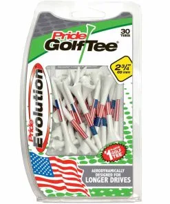 Pride Golf Tees Pride Evolution Plastic American Flat Golf Tees - 30 Pack