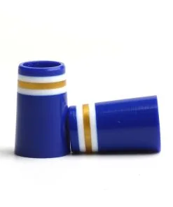 7/8" Three Ring Iron Ferrules Blue (10-Pack)