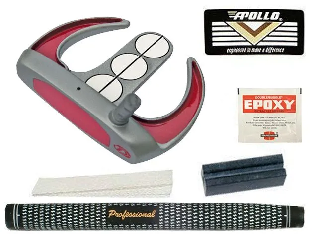 Armada Mallet Putter Component Kit - Red Face 1 Armada Mallet Putter Component Kit - Red Face
