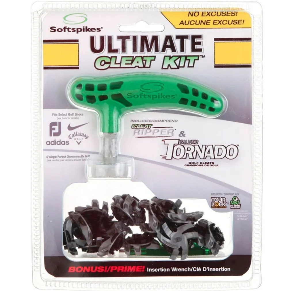 SoftSpikes Golf Softspikes Ultimate Cleat Kit - Silver Tornado 1 SoftSpikes Golf Softspikes Ultimate Cleat Kit - Silver Tornado