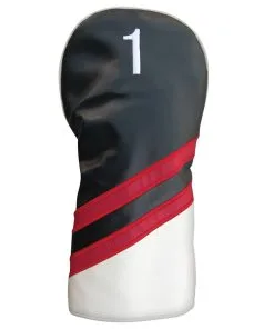 PU Leatherette Headcovers Black/Red/White