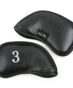 Intech Premium Synthetic Leather Golf Iron Head Covers With Magnetic Closure - Set Of 12