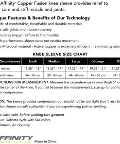 Affinity Copper Fusion Compression Knee Sleeve -Custom Clubs shop d 8906